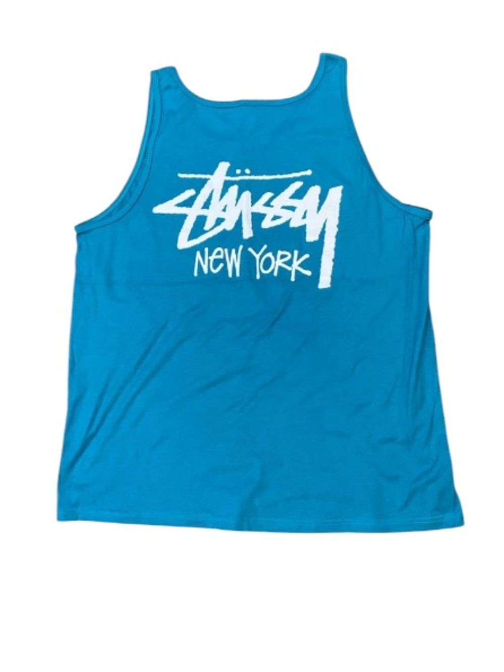 🆕 STUSSY Tank Top Shirt Stüssy New York Chapter Exclusive Muscle Tee in Teal 2XL
